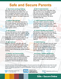 Center for Cyber Safety Education Parent Tips