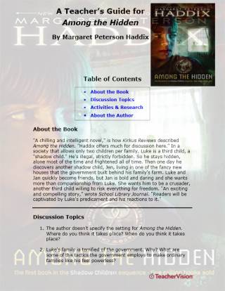 Amongt the Hidden Teacher's Guide for the bestselling children's book