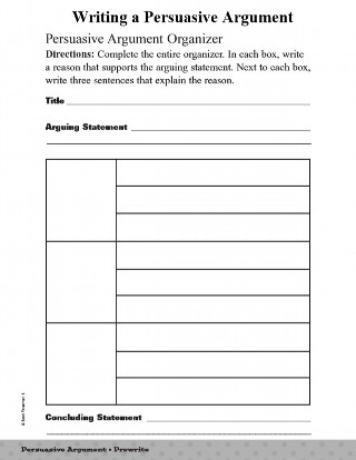 Writing a Persuasive Argument Activity