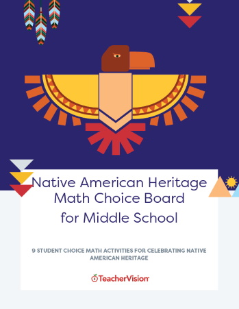 Native American Heritage Math Choice Board for Middle School