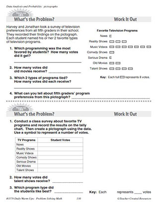 Data Analysis and Probability Daily Math Warm-Ups and Answe Key Grade 4-6