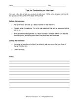 Tips for Conducting an Interview