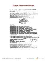 Finger Plays and Chants