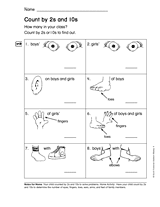 Count by 2's and by 10's (Gr. 1)