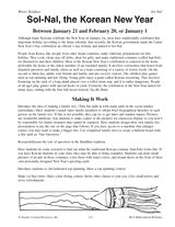 Sol-Nal, the Korean New Year