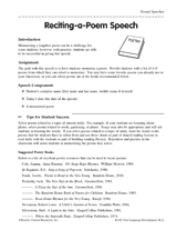 Reciting-a-Poem Speech