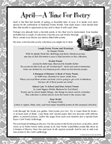 April -- A Time for Poetry