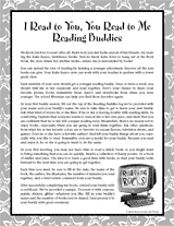 I Read to You, You Read to Me Reading Buddies