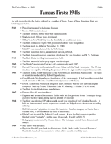 Famous Firsts: 1940s