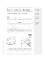 Earth and Shadows: The Reasons for Seasons