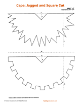 Jagged & Square-Cut Cape Costume Pattern
