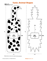 Animal Shapes Tunic Costume Pattern