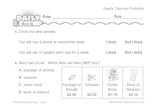 Math Warm-Up 165 for Gr. 1 & 2: Graphs, Data & Probability