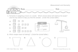 Math Warm-Up 113 for Gr. 3 & 4: Measurement & Geometry