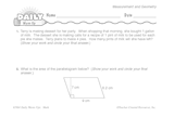Math Warm-Up 144 for Gr. 5 & 6: Measurement & Geometry