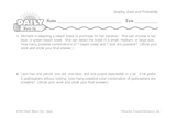 Math Warm-Up 195 for Gr. 5 & 6: Graphs, Data & Probability