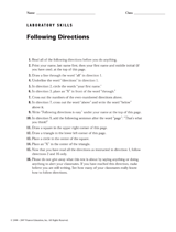 Following Laboratory Directions