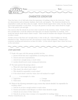 Education Issues Reading Warm-Up: Character Education