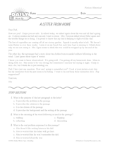 Historical Fiction Reading Warm-Up: A Letter from Home