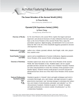 Literature & Math: Wonders of the Ancient World Stories