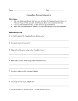 Canadian Forces Interview