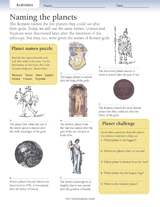 Naming the Planets